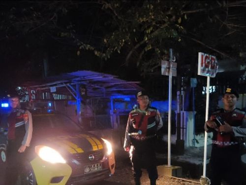 Antisipasi C3, Polres Metro Lampung Patroli Dini Hari