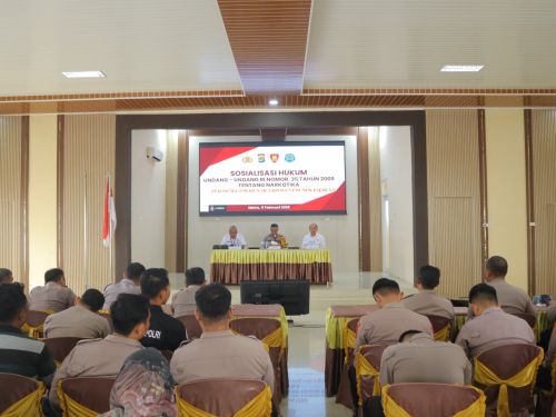Tingkatkan Profesionalisme dan Pemahaman Regulasi, Personel Polres Metro Polda Lampung Ikuti Sosialisasi UU Nomor 35 Tahun 2009 tentang Narkotika