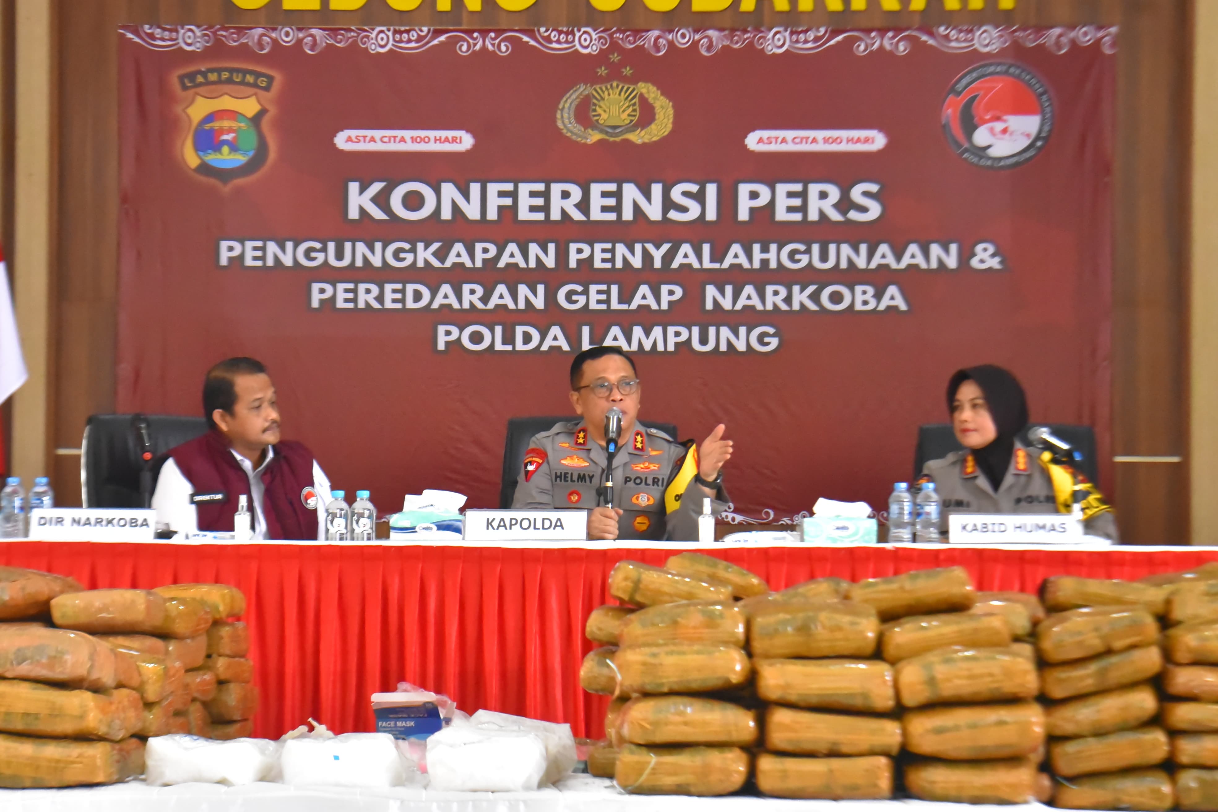 Sebulan Terakhir, Polda Lampung Sikat Peredaran Narkotika Rp 14,7 Miliar